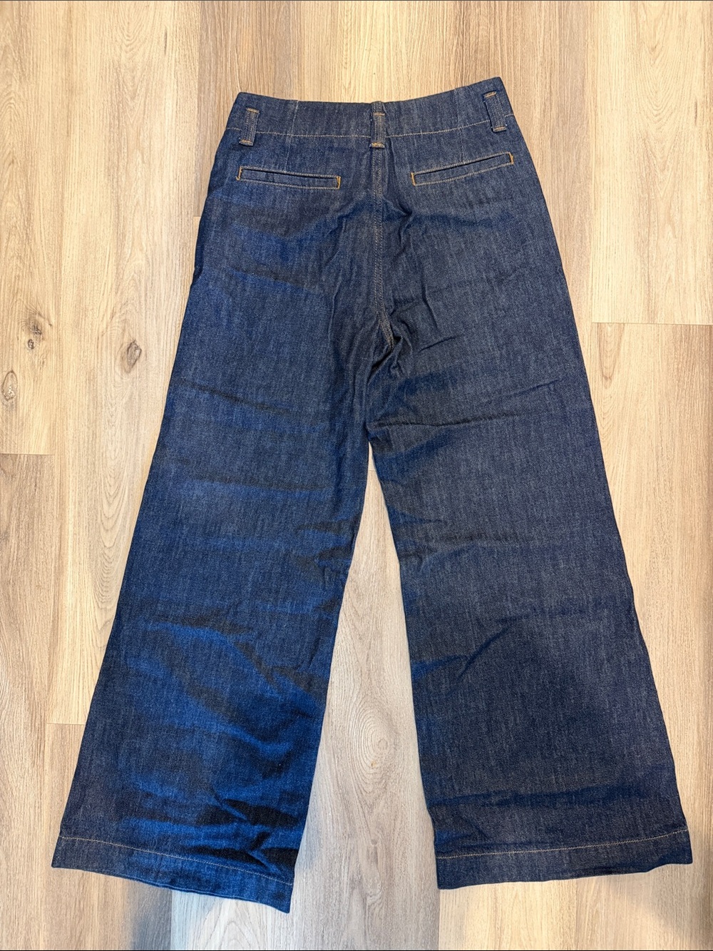 Frame Denim Dark Blue High-Rise Wide Leg Jeans, never worn, no tags. - Picture 6 of 7